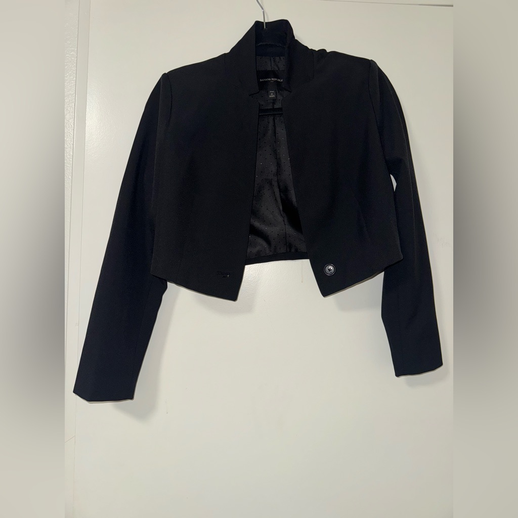 Banana Republic Black Mini Blazer Size 0